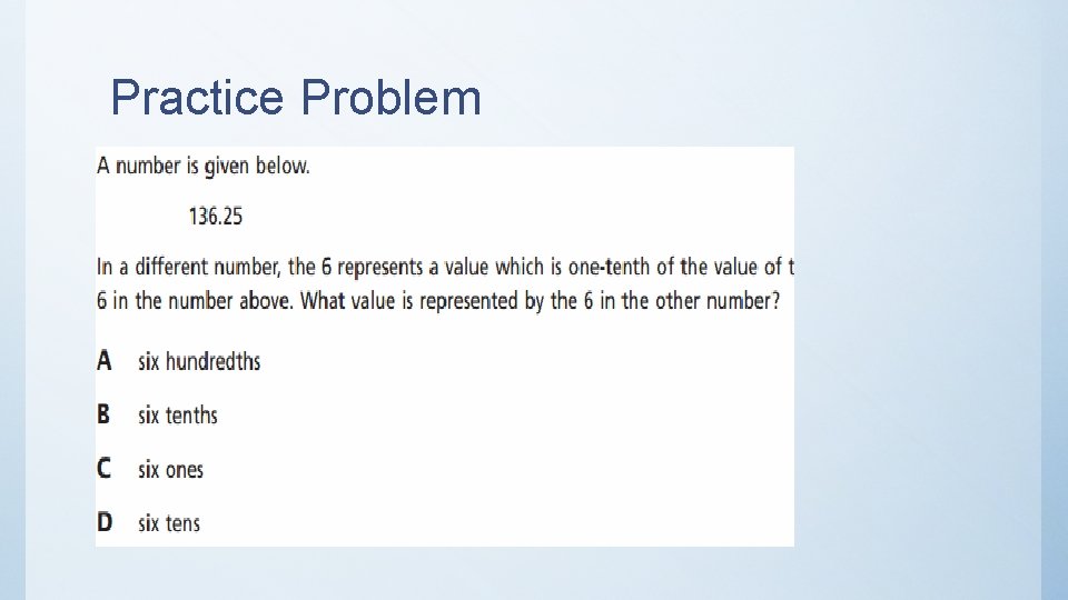 Practice Problem 