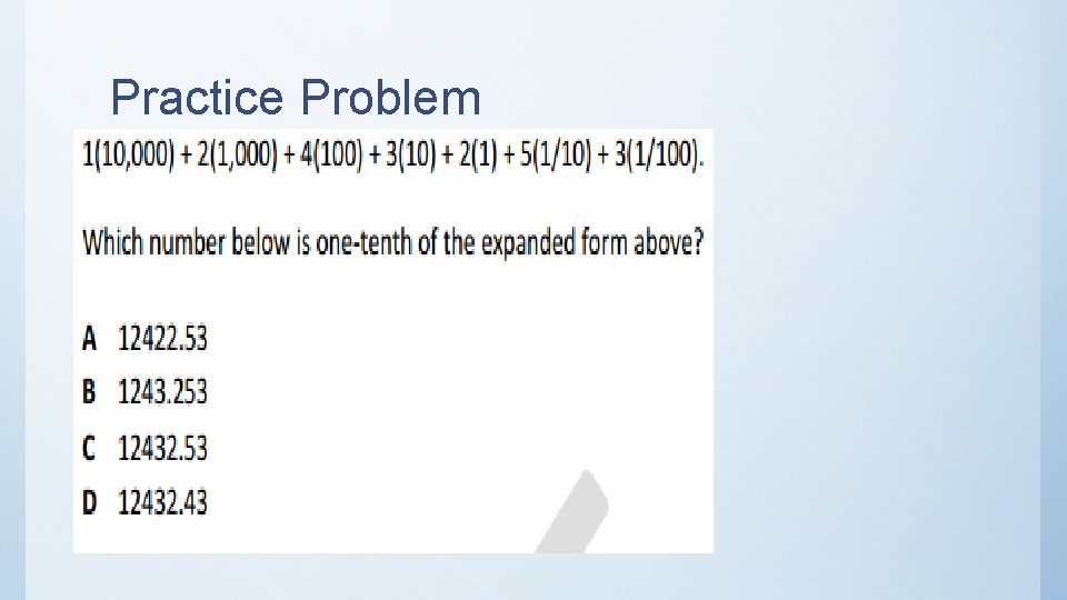 Practice Problem 