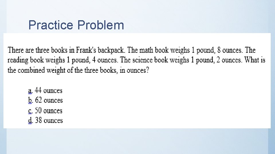 Practice Problem 