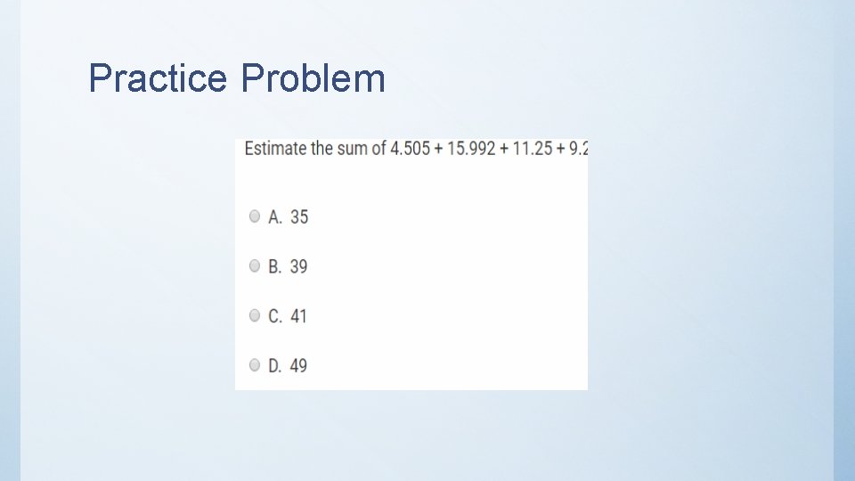 Practice Problem 