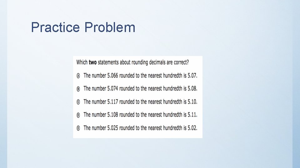 Practice Problem 