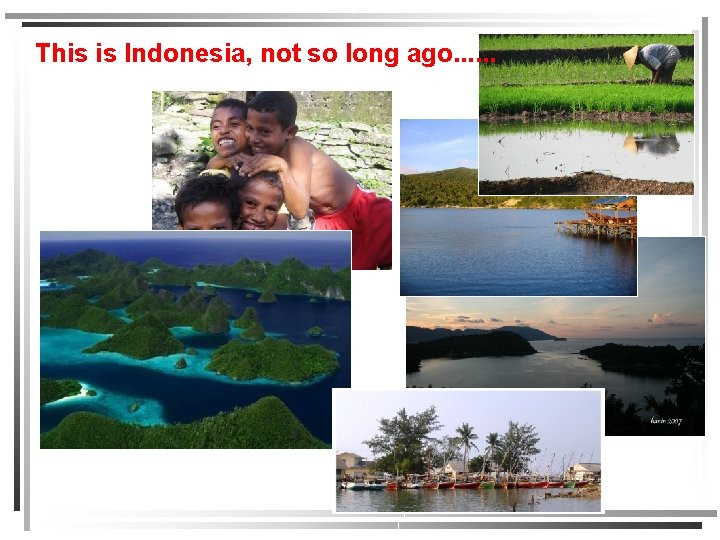 This is Indonesia, not so long ago. . . 