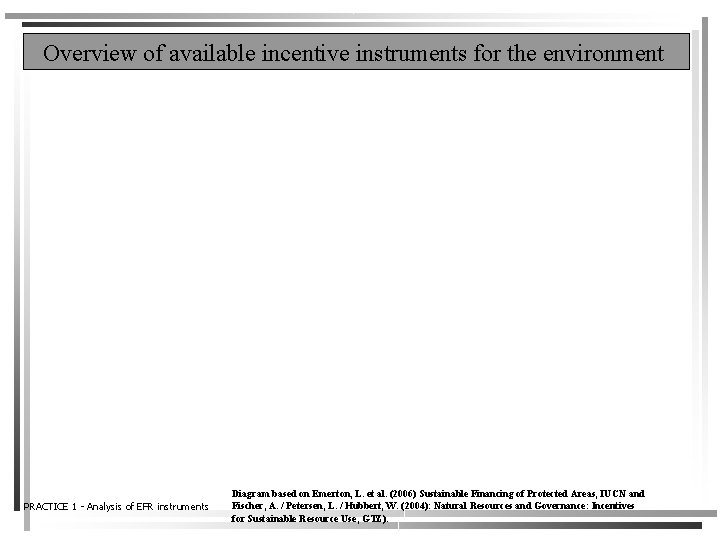 Overview of available incentive instruments for the environment PRACTICE 1 - Analysis of EFR