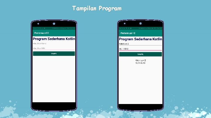 Tampilan Program 