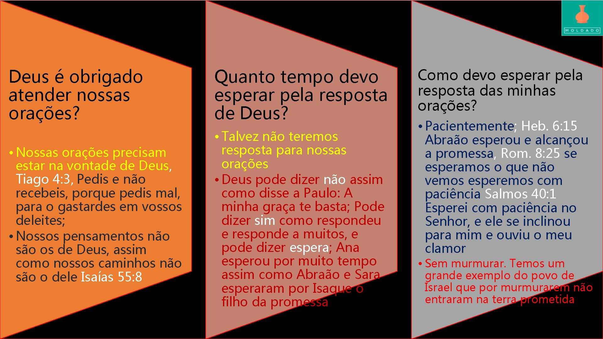 Deus é obrigado atender nossas orações? Quanto tempo devo esperar pela resposta de Deus?