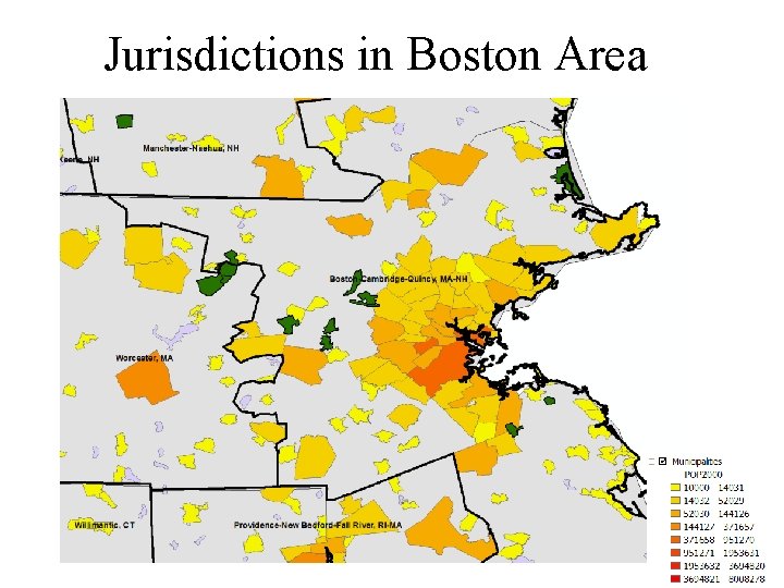 Jurisdictions in Boston Area Jurisdictions in Boston Area