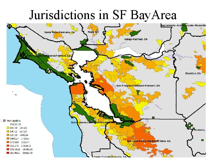 Jurisdictions in SF Bay. Area 