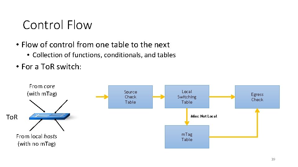 Control Flow • Flow of control from one table to the next • Collection