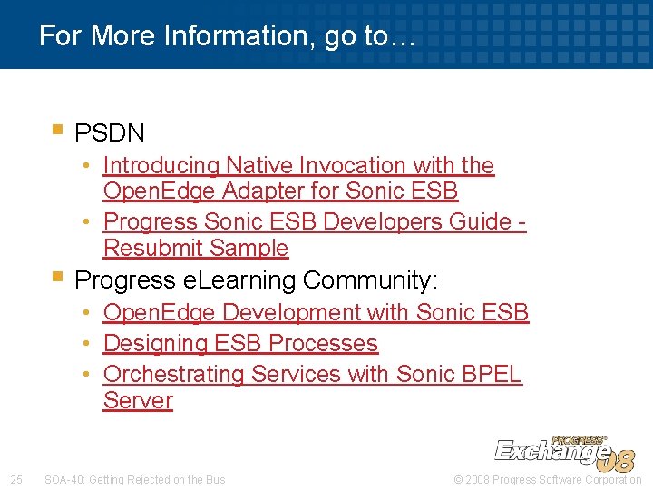 For More Information, go to… § PSDN • Introducing Native Invocation with the Open.