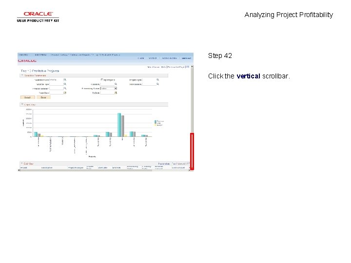 Analyzing Project Profitability Step 42 Click the vertical scrollbar. 