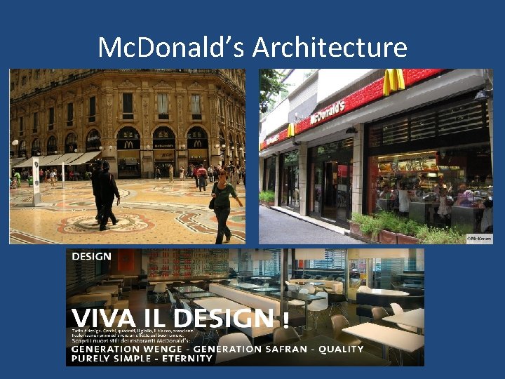 Mc. Donald’s Architecture 
