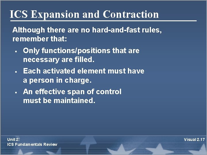 ICS Expansion and Contraction Although there are no hard-and-fast rules, remember that: § §