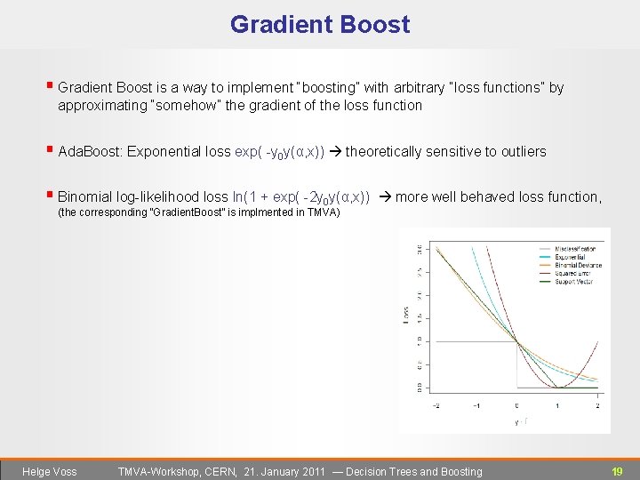 Gradient Boost § Gradient Boost is a way to implement “boosting” with arbitrary “loss