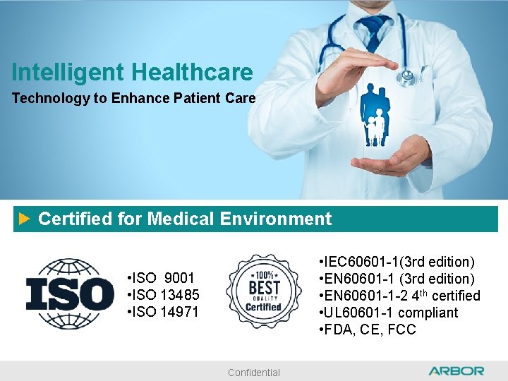 Intelligent Healthcare Technology to Enhance Patient Care Certified for Medical Environment • IEC 60601