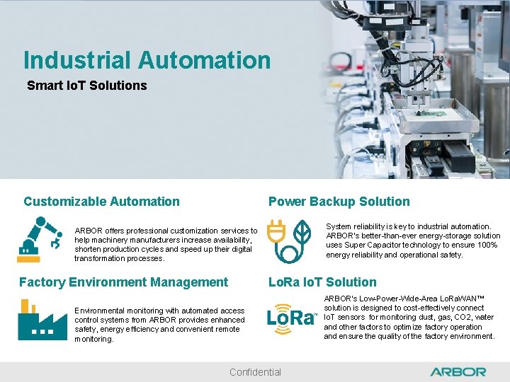 Industrial Automation Smart Io. T Solutions Customizable Automation Power Backup Solution System reliability is