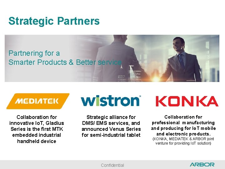 Strategic Partners Partnering for a Smarter Products & Better service Collaboration for innovative Io.