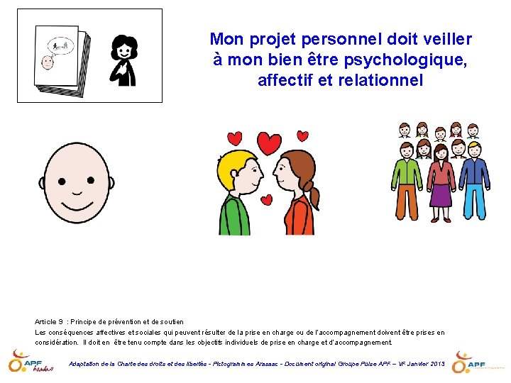 Mon projet personnel doit veiller à mon bien être psychologique, affectif et relationnel Article