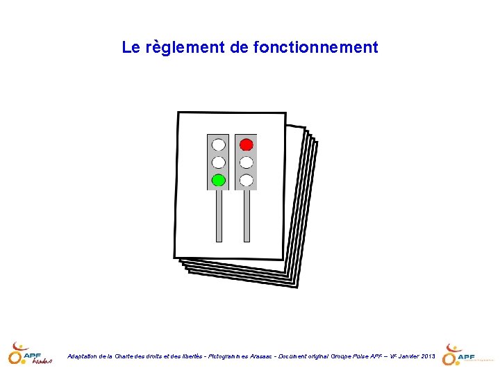 Le règlement de fonctionnement Adaptation de la Charte des droits et des libertés -