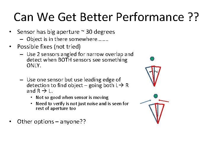 Can We Get Better Performance ? ? • Sensor has big aperture ~ 30