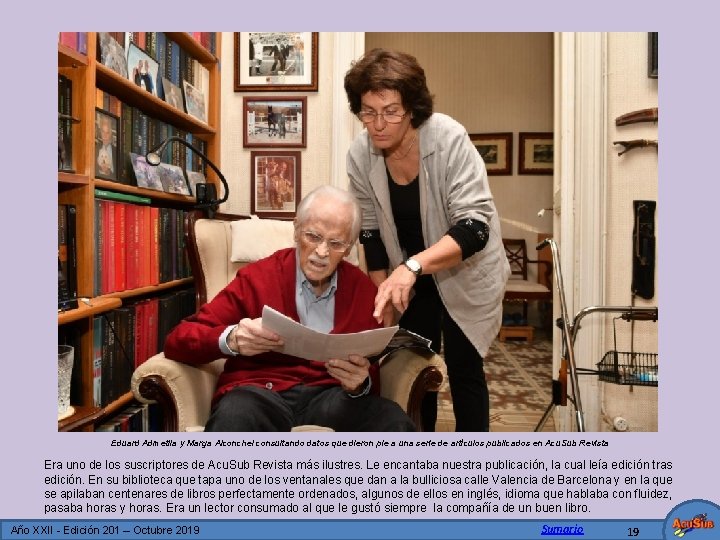 Eduard Admetlla y Marga Alconchel consultando datos que dieron pie a una serie de