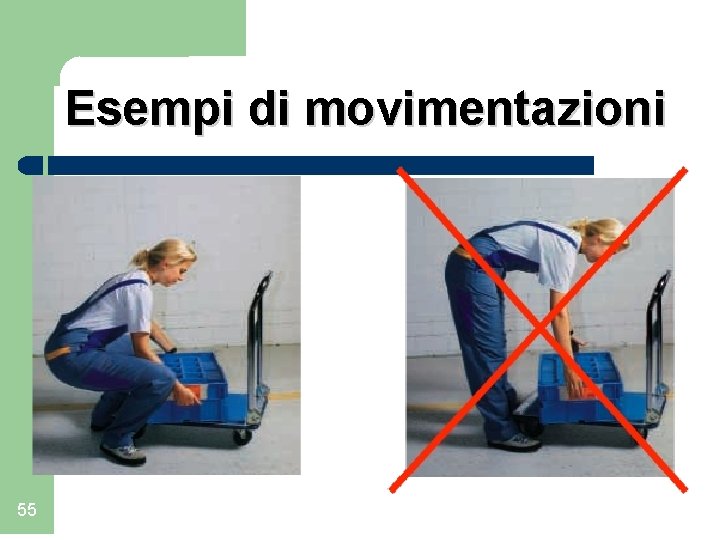 Esempi di movimentazioni 55 