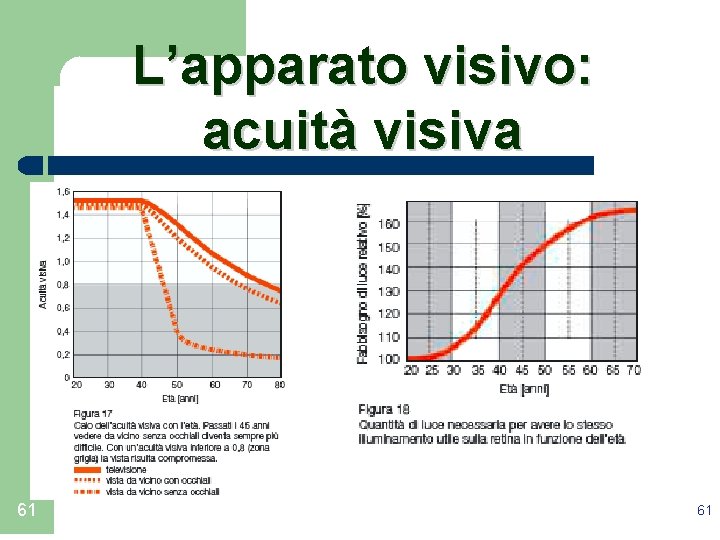 L’apparato visivo: acuità visiva 61 61 Prof. Piero Cutilli 