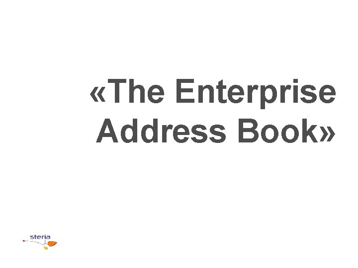  «The Enterprise Address Book» 