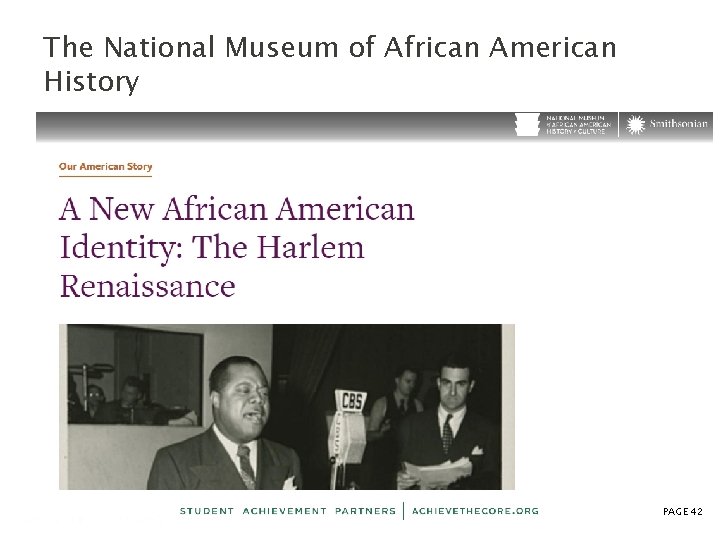 The National Museum of African American History PAGE 42 