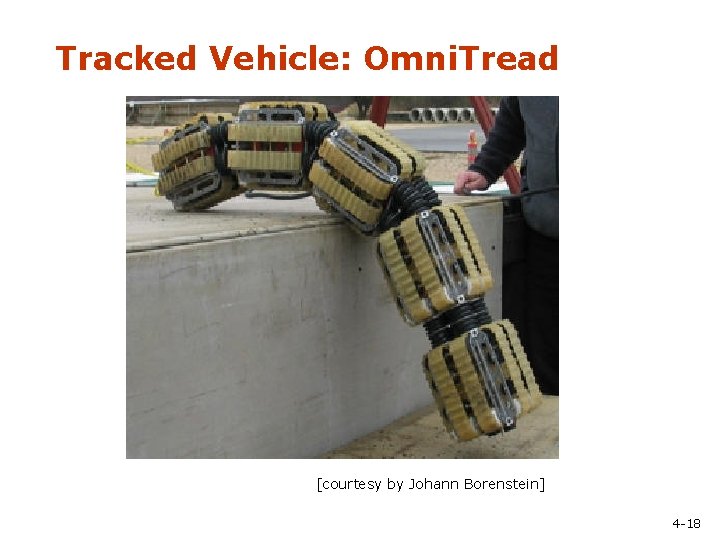 Tracked Vehicle: Omni. Tread [courtesy by Johann Borenstein] 4 -18 