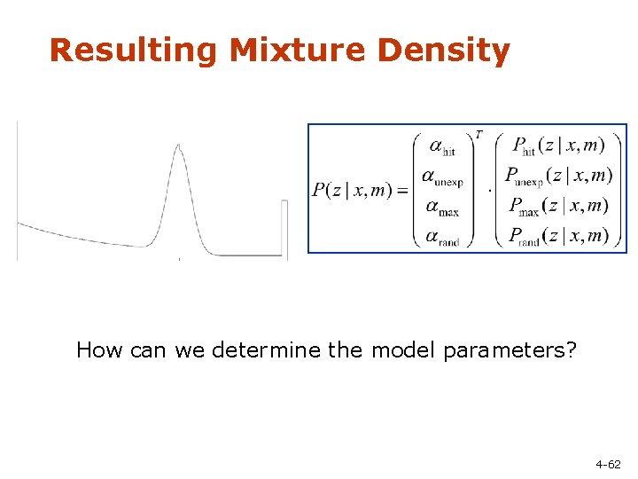 Resulting Mixture Density How can we determine the model parameters? 4 -62 
