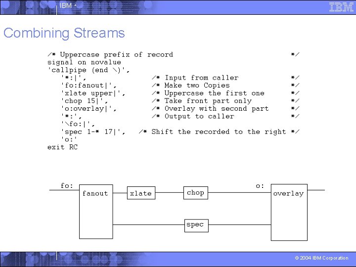 IBM ^ Combining Streams © 2004 IBM Corporation 