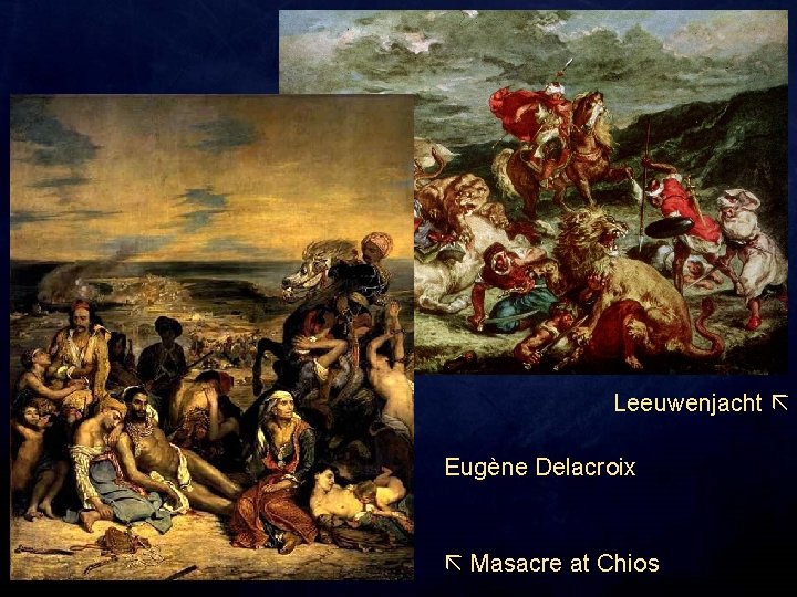 Leeuwenjacht Eugène Delacroix Masacre at Chios 