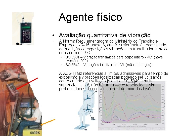 Agente físico • Avaliação quantitativa de vibração • A Norma Regulamentadora do Ministério do