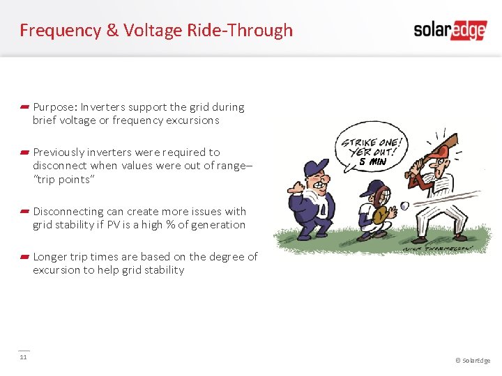 Frequency & Voltage Ride-Through Purpose: Inverters support the grid during brief voltage or frequency