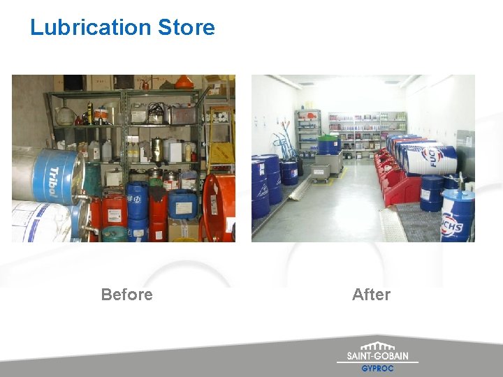 Lubrication Store Before After 