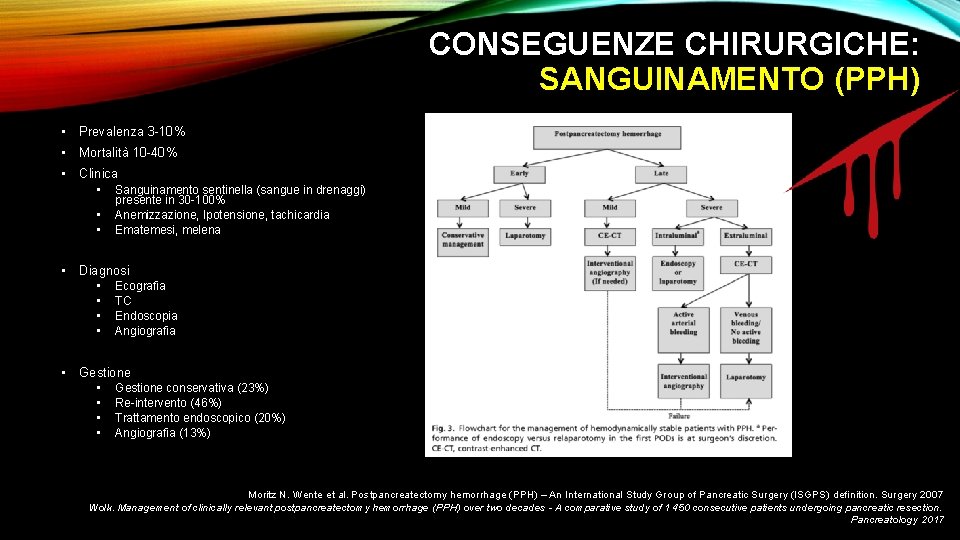 CONSEGUENZE CHIRURGICHE: SANGUINAMENTO (PPH) • Prevalenza 3 -10% • Mortalità 10 -40% • Clinica