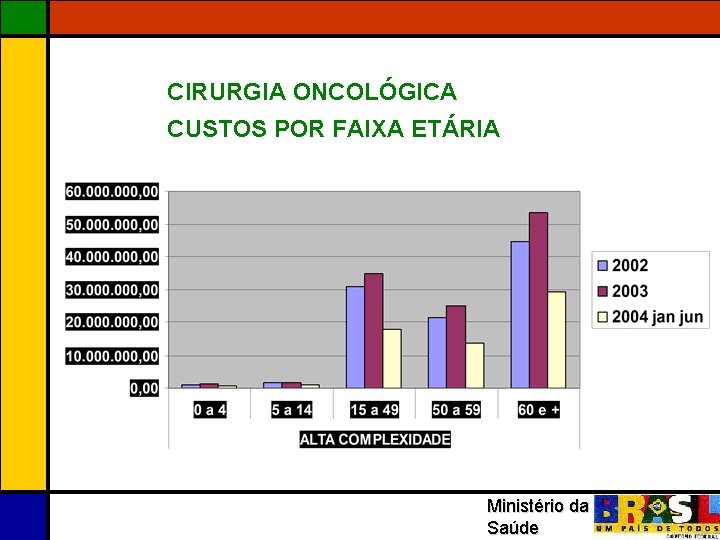 CIRURGIA ONCOLÓGICA CUSTOS POR FAIXA ETÁRIA Ministério da Saúde 