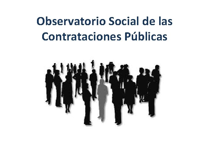 Observatorio Social de las Contrataciones Públicas 