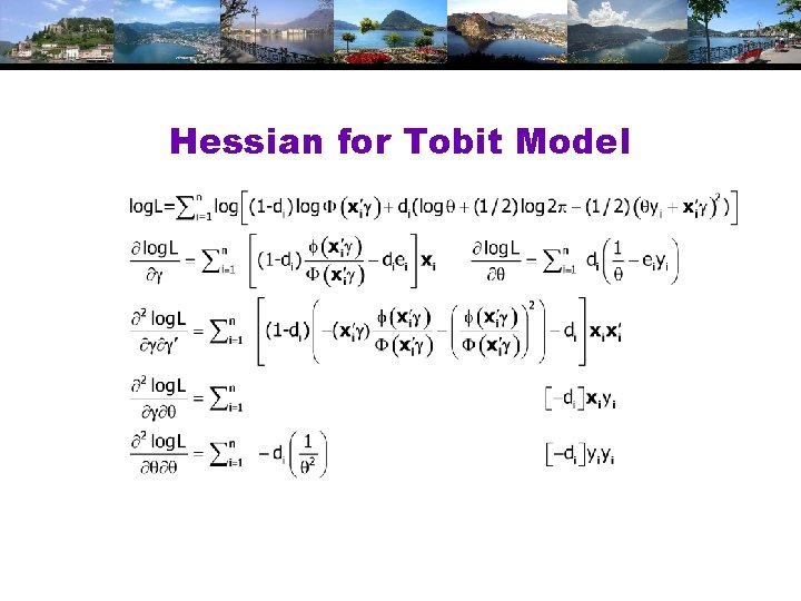 Hessian for Tobit Model Hessian for Tobit Model