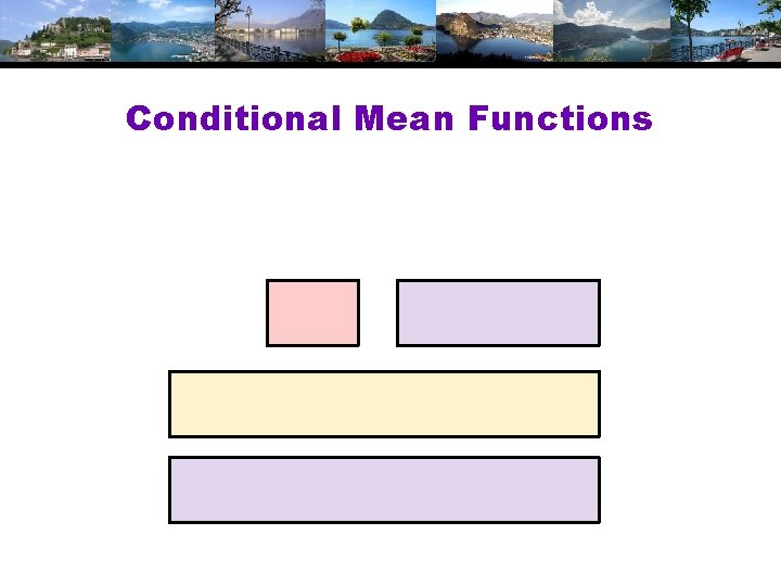 Conditional Mean Functions Conditional Mean Functions