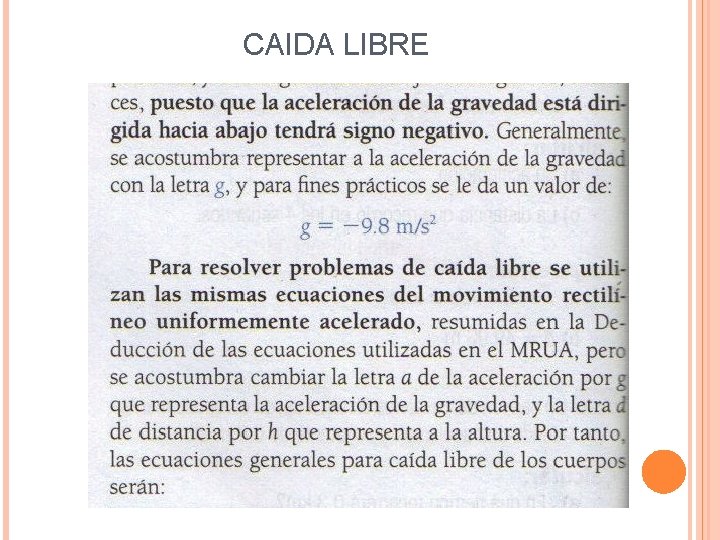 CAIDA LIBRE 