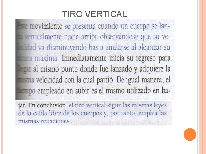 TIRO VERTICAL 