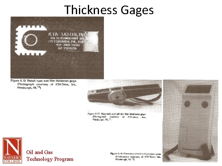 Thickness Gages Oil and Gas Technology Program 