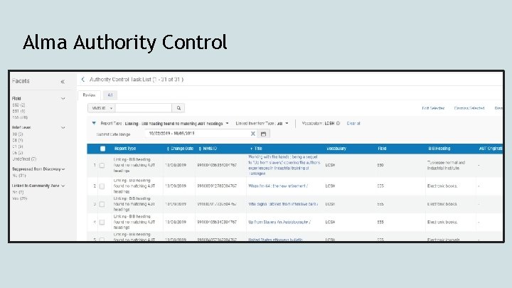 Alma Authority Control 