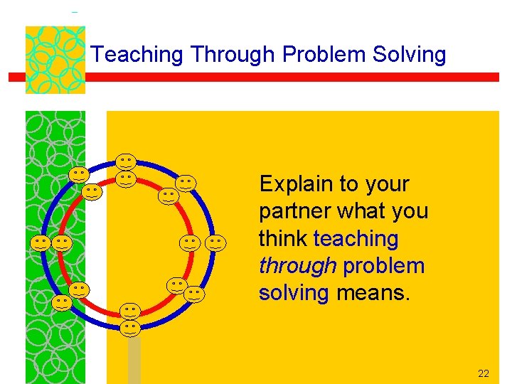 Teaching Through Problem Solving Explain to your partner what you think teaching through problem