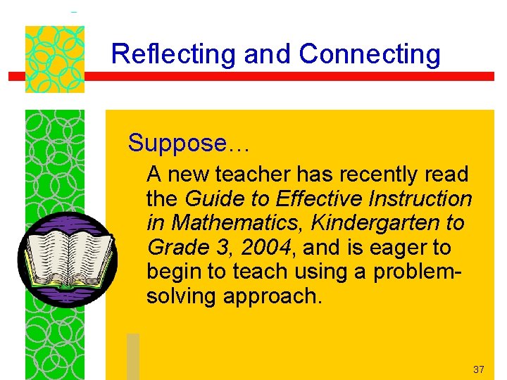 Reflecting and Connecting Suppose… A new teacher has recently read the Guide to Effective