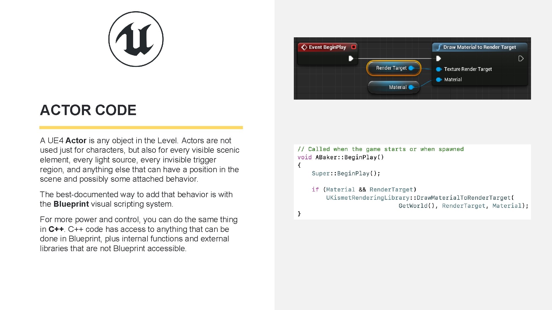 ACTOR CODE A UE 4 Actor is any object in the Level. Actors are ACTOR CODE A UE 4 Actor is any object in the Level. Actors are