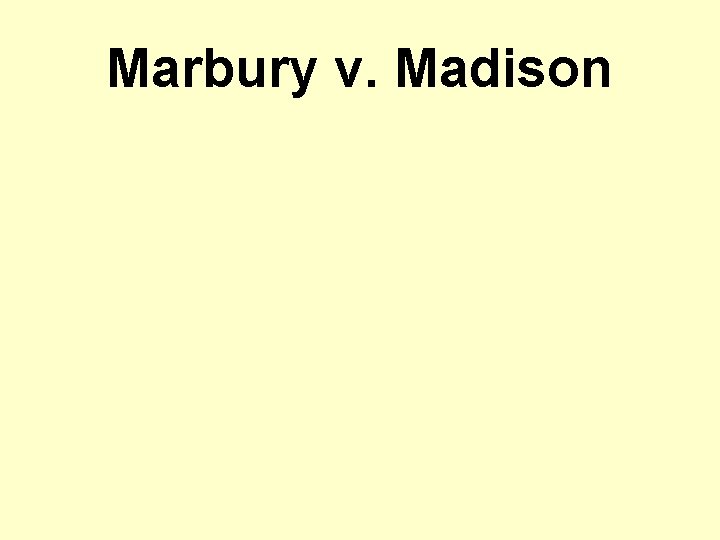 Marbury v. Madison 