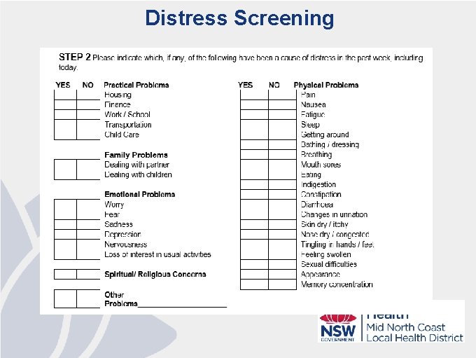 Distress Screening 