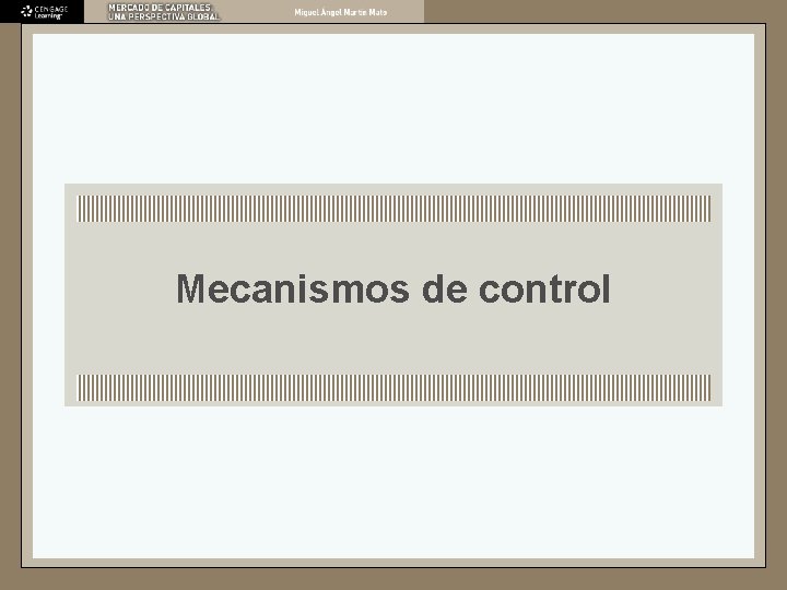 Mecanismos de control 